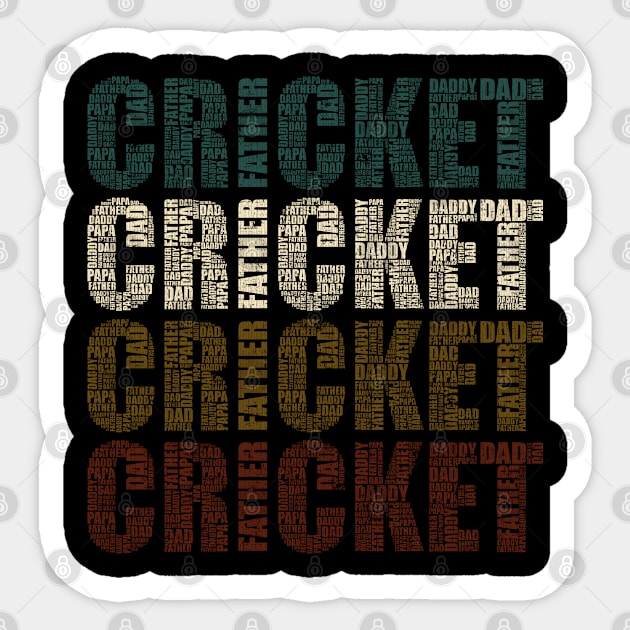 Cricket Dad - Funny Sports Lovers Gift For Papa Sticker by DnB